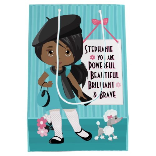 Black Girl Brave and Brilliant Medium Gift Bag