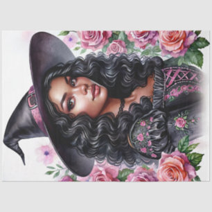 Black Girl Bubblegum Witch Pink-o-ween  Tissue Paper