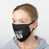 Black Girl Bucket List Cotton Face Mask (Angled)
