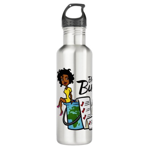 Black Girl Bucket List Water Bottle
