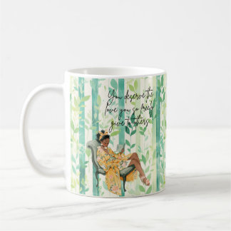 Black Girl Cozy Reading Coffee Mug