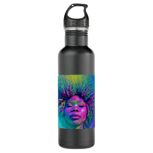 Black Girl Easter Magic Brown Skin Girls Blue East Stainless Steel Water Bottle