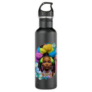 Black Girl Easter Magic Brown Skin Girls Spring Ea Stainless Steel Water Bottle