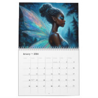 Black Girl Fairy Artwork Calendar