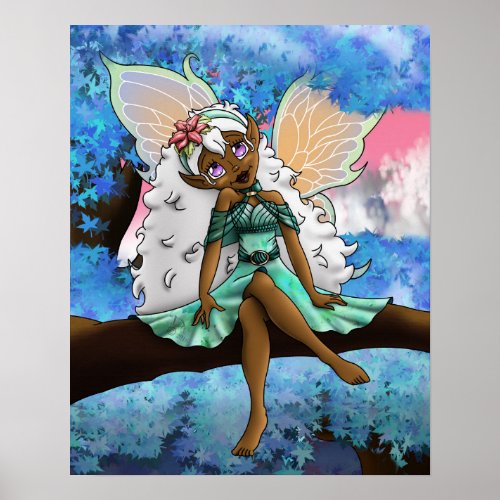 Black Girl Fairy Poster