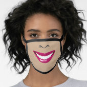 BLACK GIRL FAKE SMILE FACE MASK (Worn Her)