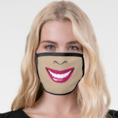 BLACK GIRL FAKE SMILE FACE MASK (Worn Her)