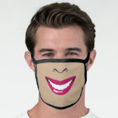 BLACK GIRL FAKE SMILE FACE MASK (Worn Him)