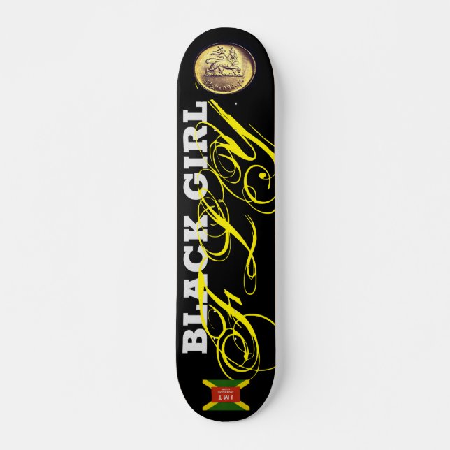 BLACK GIRL FLY Skateboard, 7¾" Deck (Front)