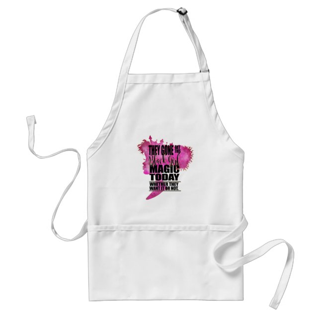 Black Girl Magic Affirmation Adult Apron (Front)