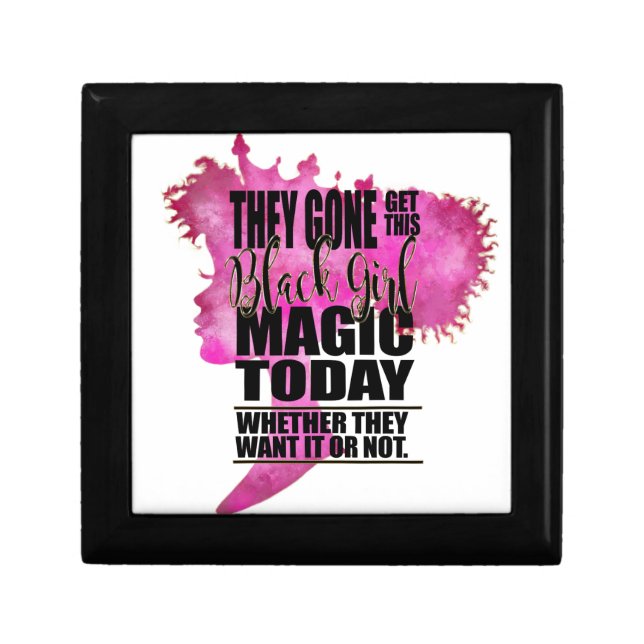 Black Girl Magic Affirmation Jewelry Box (Front)