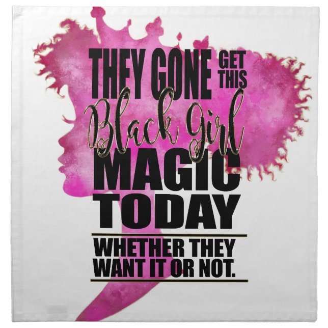 Black Girl Magic Affirmation Napkin (Front)