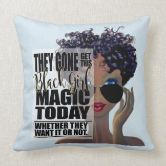 Black Girl Magic Affirmation Throw Pillow