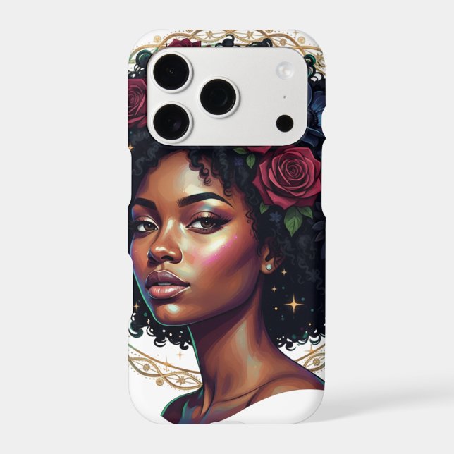 Black Girl Magic Afro Diva Iphone Case (Back)