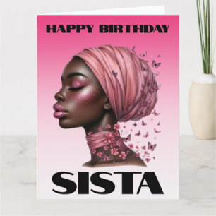 Black Girl Magic Birthday Sista Melanin Woman Card