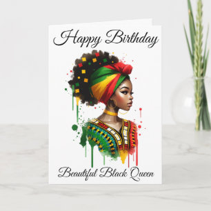 Black Girl Magic Birthday Sista Melanin Woman Card