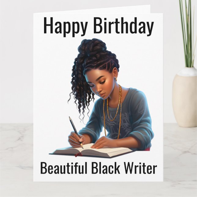Black Girl Magic Birthday Sista Melanin Woman Card (Front)