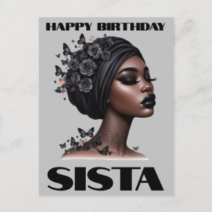 Black Girl Magic Birthday Sista Melanin Woman Holiday Postcard