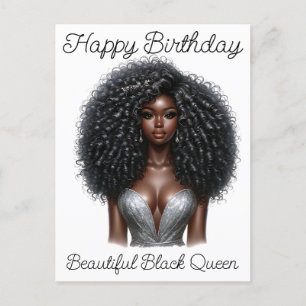 Black Girl Magic Birthday Sista Melanin Woman Holiday Postcard