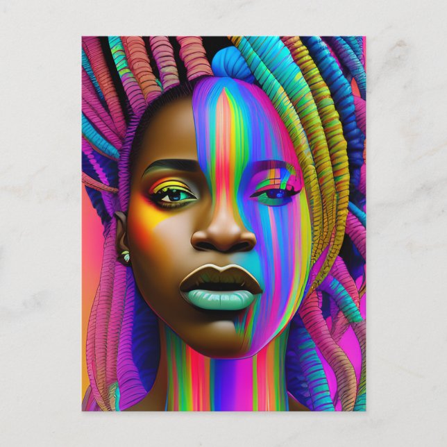 Black Girl Magic Birthday Sista Melanin Woman Holiday Postcard (Front)
