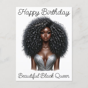 Black Girl Magic Birthday Sista Melanin Woman Postcard