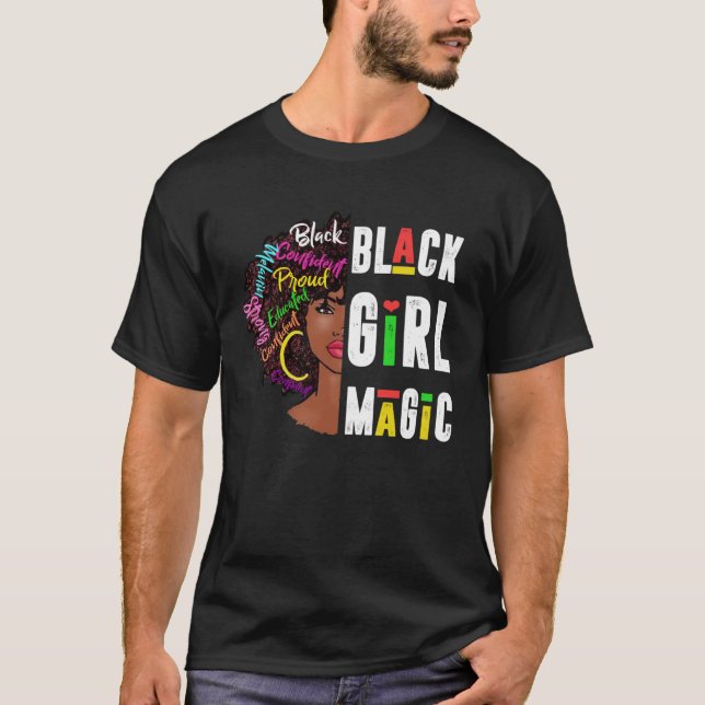Black Girl Magic Black History Month Panthers T-Shirt (Front)