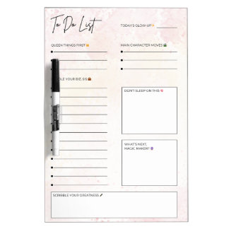 Black Girl Magic Daily Dry Erase To-Do List Board