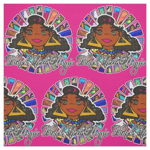Black Girl Magic Graffiti Black Woman Fabric