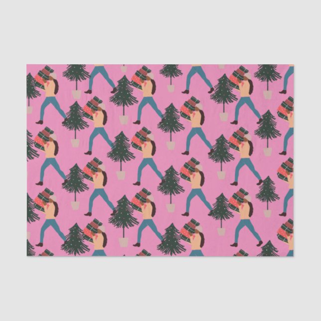 Black Girl Magic Holiday Wrapping Paper (Front)