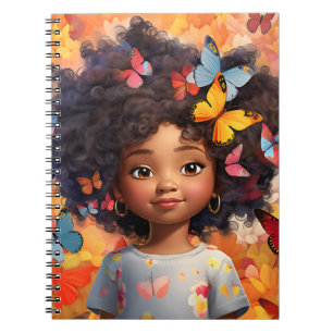 Black girl magic melanin princess brown skin girls notebook
