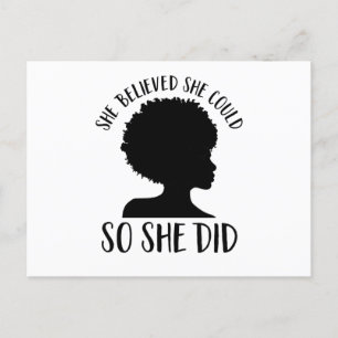 Black Girl Magic She Believed She Could So She Did Postcard