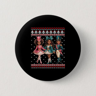 Black Girl Nutcracker Western Nutcracker Bow Ugly Button