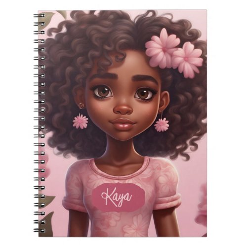 Black Girl Personalized Notebook