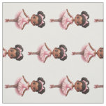 Black Girl Pink Ballerina Ballet Fabric