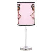 Black Girl Pink Ballerina Ballet Table Lamp (Back)