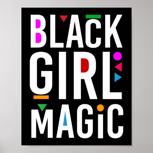 Black Girl Pride Magic Word Art Poster