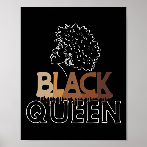 Black Girl Pride Queen Black Queen Poster