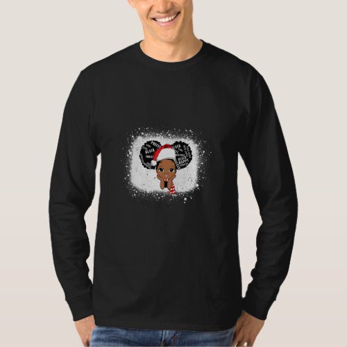 Black Girl Santa Claus Holiday African American Ch T_Shirt
