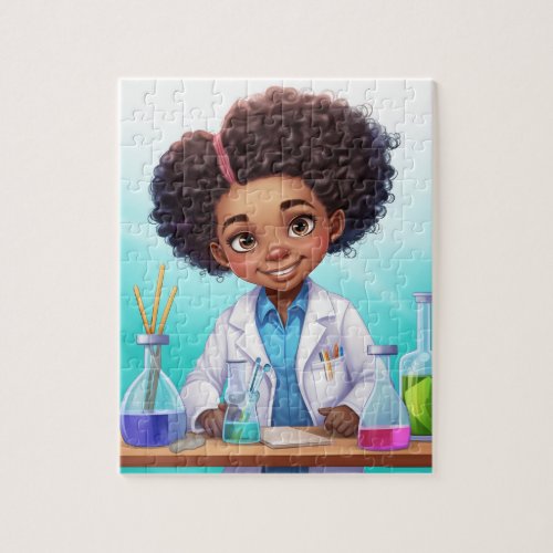 Black Girl Scientist 1 Jigsaw Puzzle