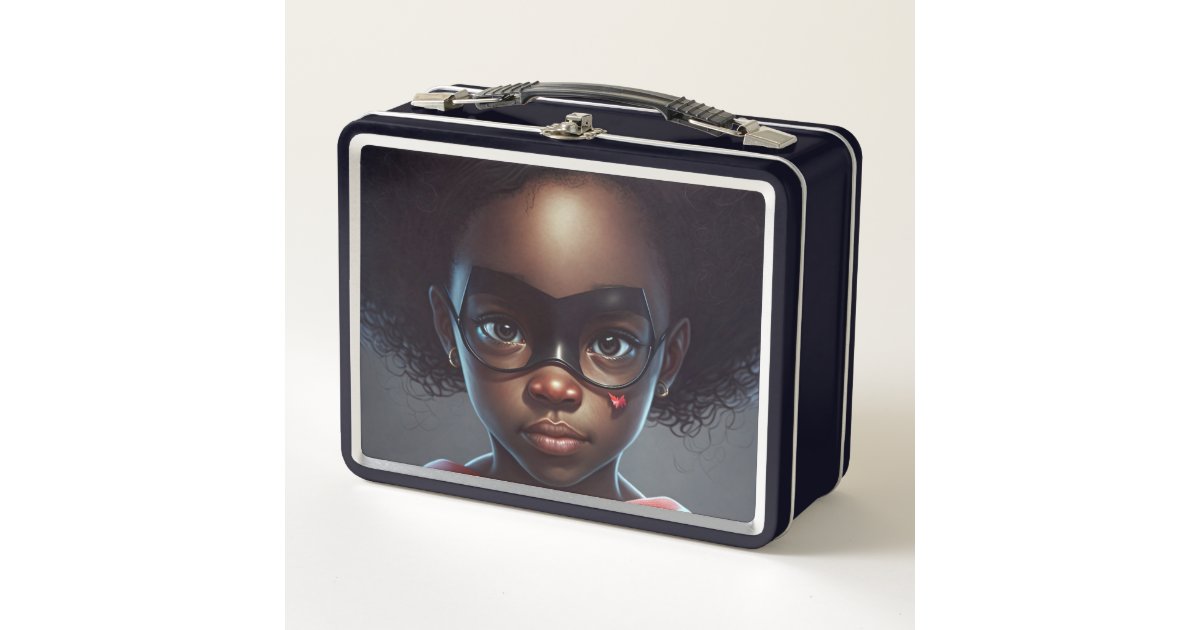 Black Girl Super Hero Lunch Box Zazzle