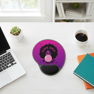 Black Girls Be Popping Afro Bubblegum Gel Mouse Pad