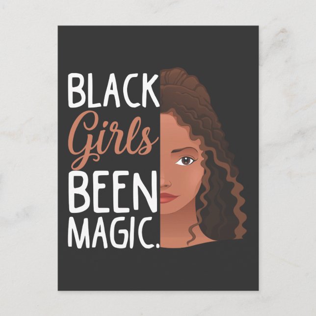 Black Girls Been Magic African Girl Afro women Postcard (Front)