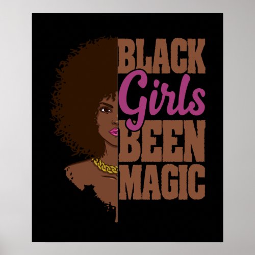 Black Girls Been Magic African Queen Gifts Poster