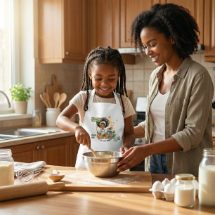 Black Girls Cook Future Chef Personalized Name Kids' Apron