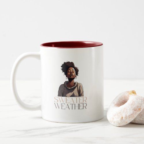 Black Girls Embracing Sweater Weather Season Two_Tone Coffee Mug