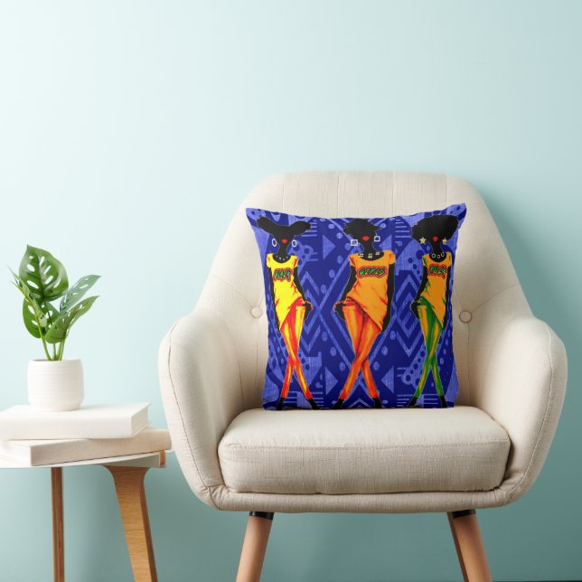 Black Girls Magic Throw Pillow (Chair)