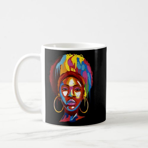 Black Girls Queen Natural Hair Afro Melanin Africa Coffee Mug