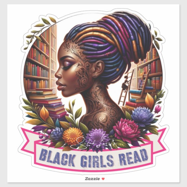 Black Girls Read | 14x14 Kiss-Cut Sticker Sheet (Sheet)