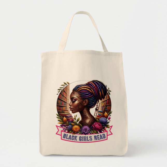 Black Girls Read | Customizable Budget Tote Bag (Front)