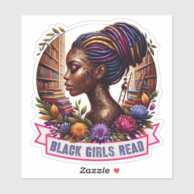 Black Girls Read Logo Sticker (Sheet)